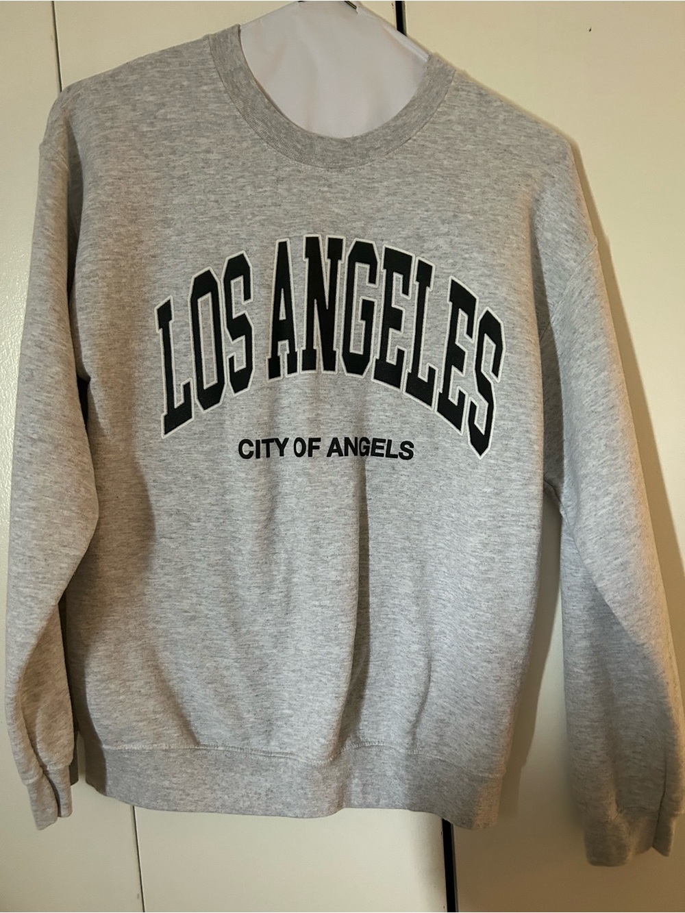 Los Angeles 'City of Angels' Crewneck Sweatshirt - Gray